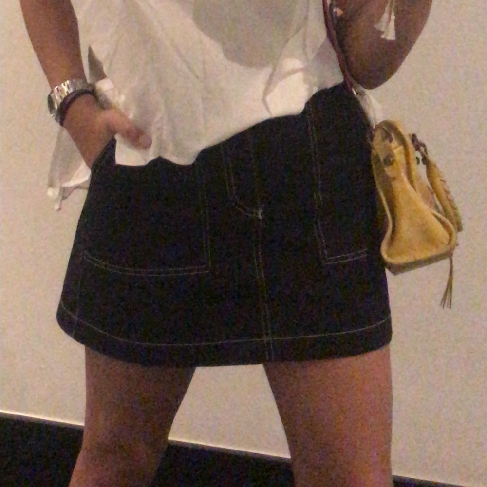 Black jean skirt